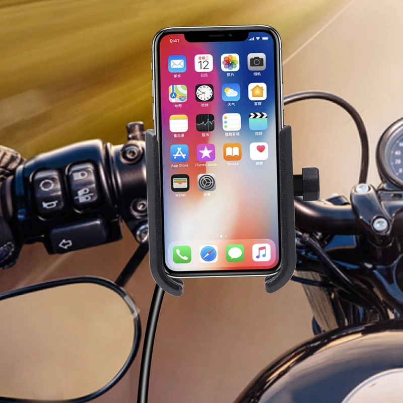 

MoFlyeer Aluminum Cycling Stand Bracket Adjustable Bike Bicycle Handlebar Phone Mount Motorcycle Rear View Mirror Phone Holder