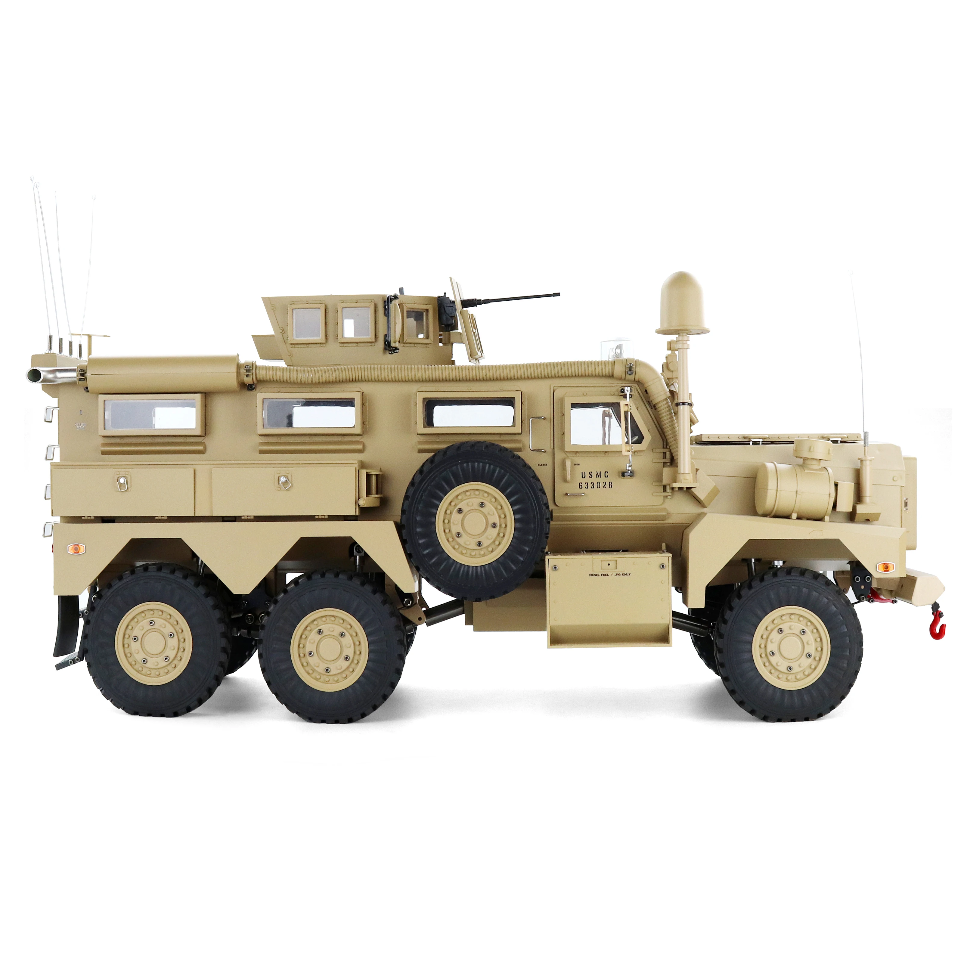 1/12 US 6*6 Explosion Proof Truck MRAP 2.4G RC Alloy Car KEYIGE HG-P602 2