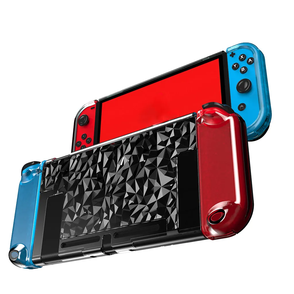 2 шт Сплит Кристалл ТПУ чехол для Nintendo Switch NS Чехлы черные белые задняя крышка оболочка защитный чехол 730 #2