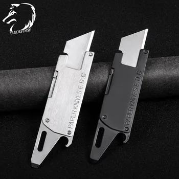 

Cool New Multi Function Portable Utility Wallpaper Parcel Knife Paper Cutter Courier Knives Student Manual Opener Key chain