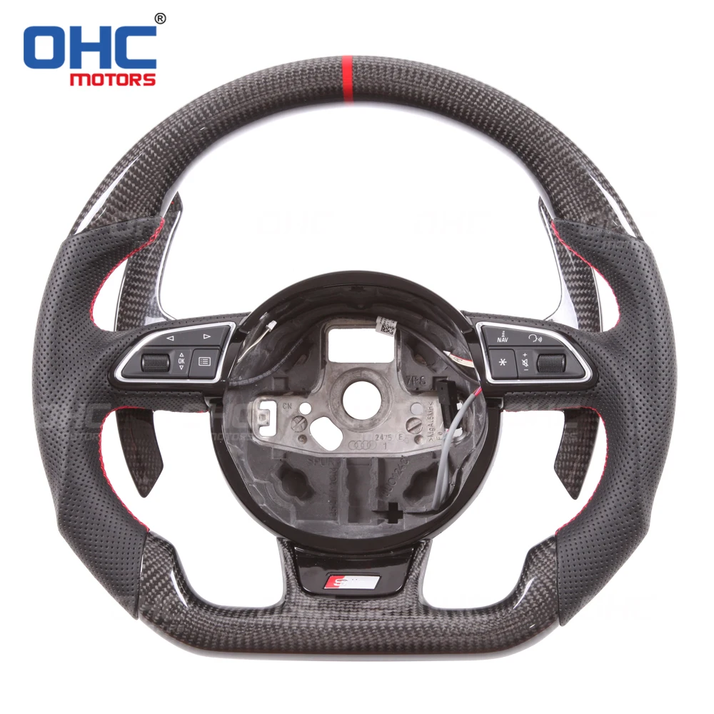 US $180.00 100 Real Carbon Fiber Steering Wheel Compatible For A1 A2 A3 A4 A5 S3 S4 RS3 RS4 RS5 RS6 RS7 S Line