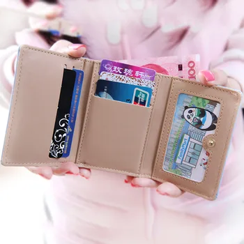 

Women Printing Leather Clutch Short Wallet Lady Purse Handbag