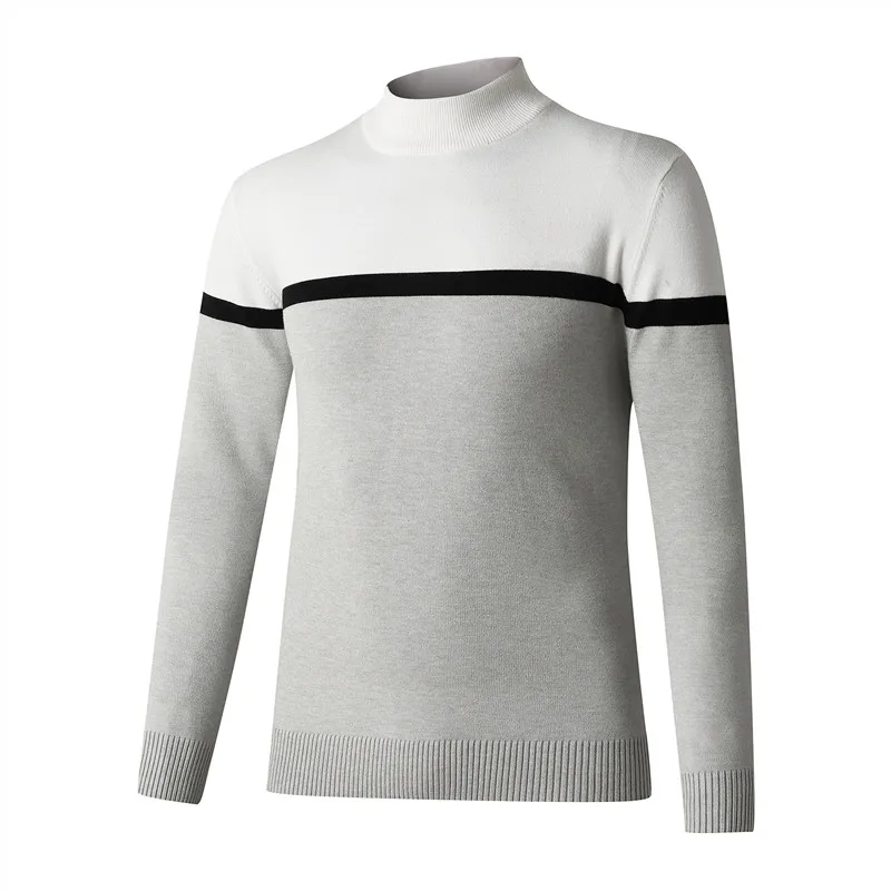 

S2019men's Golf Soft Warm Casual Long Sleeve Colorblock Sweater Free Shipping