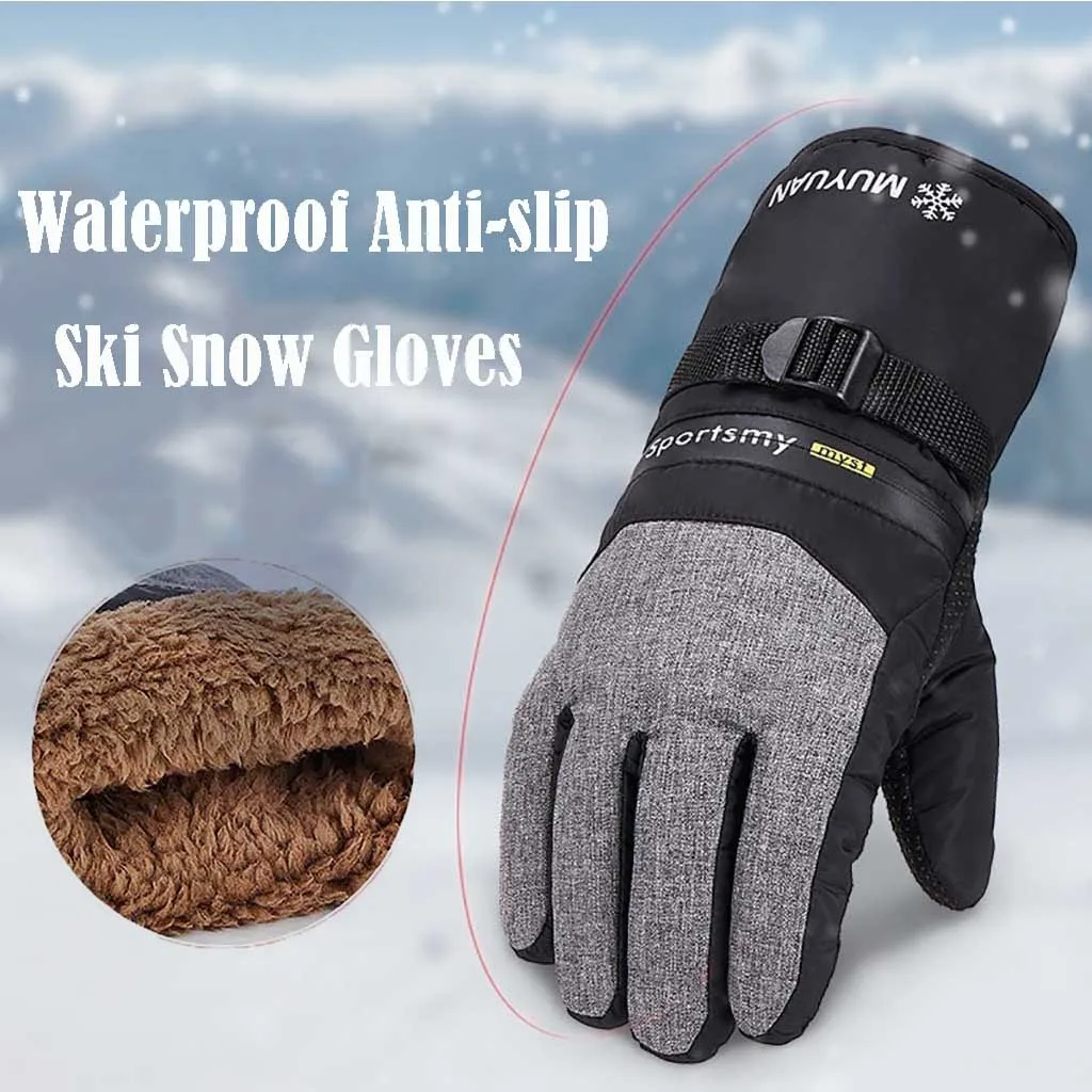 Cold Weather Thermal Glove for Men Free Country Winter Ski Gloves