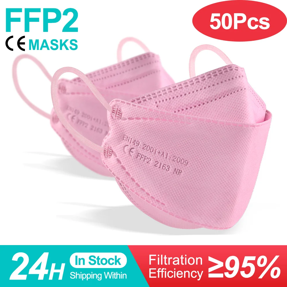 50PCS FFP2 Pink