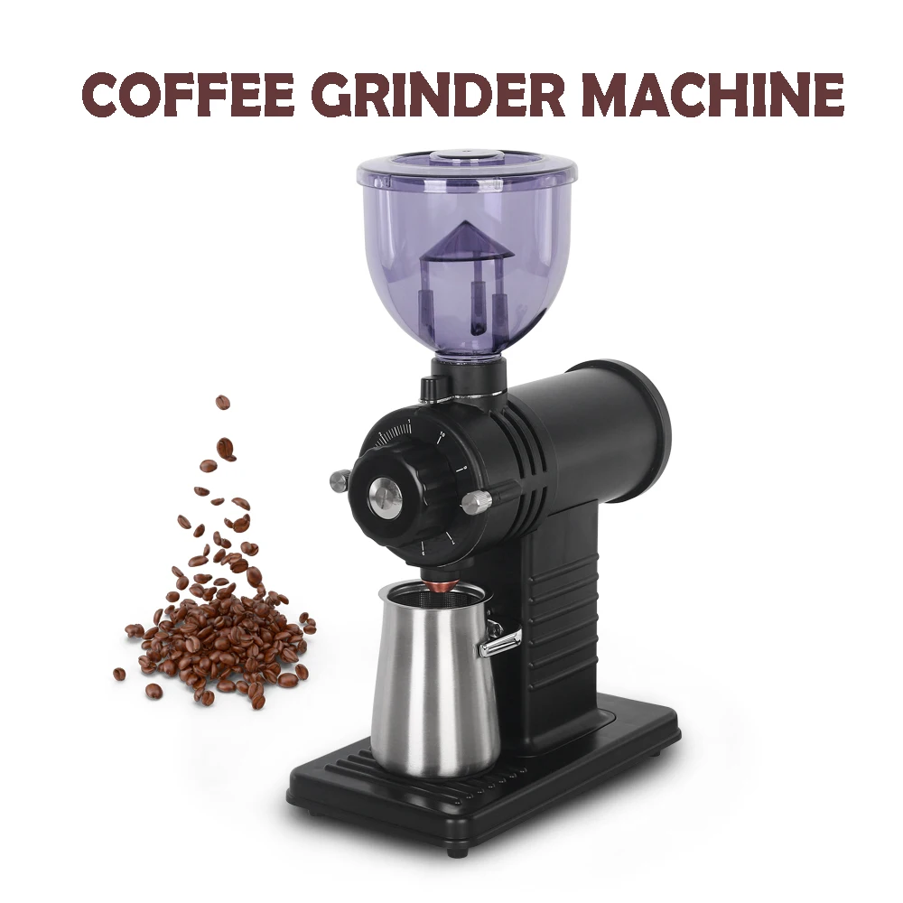 ITOP Electric Coffee Grinder 60mm Flat Burrs 250g Portable Hopper Espresso Coffee Bean Grinding Machine 200W 220V 110V