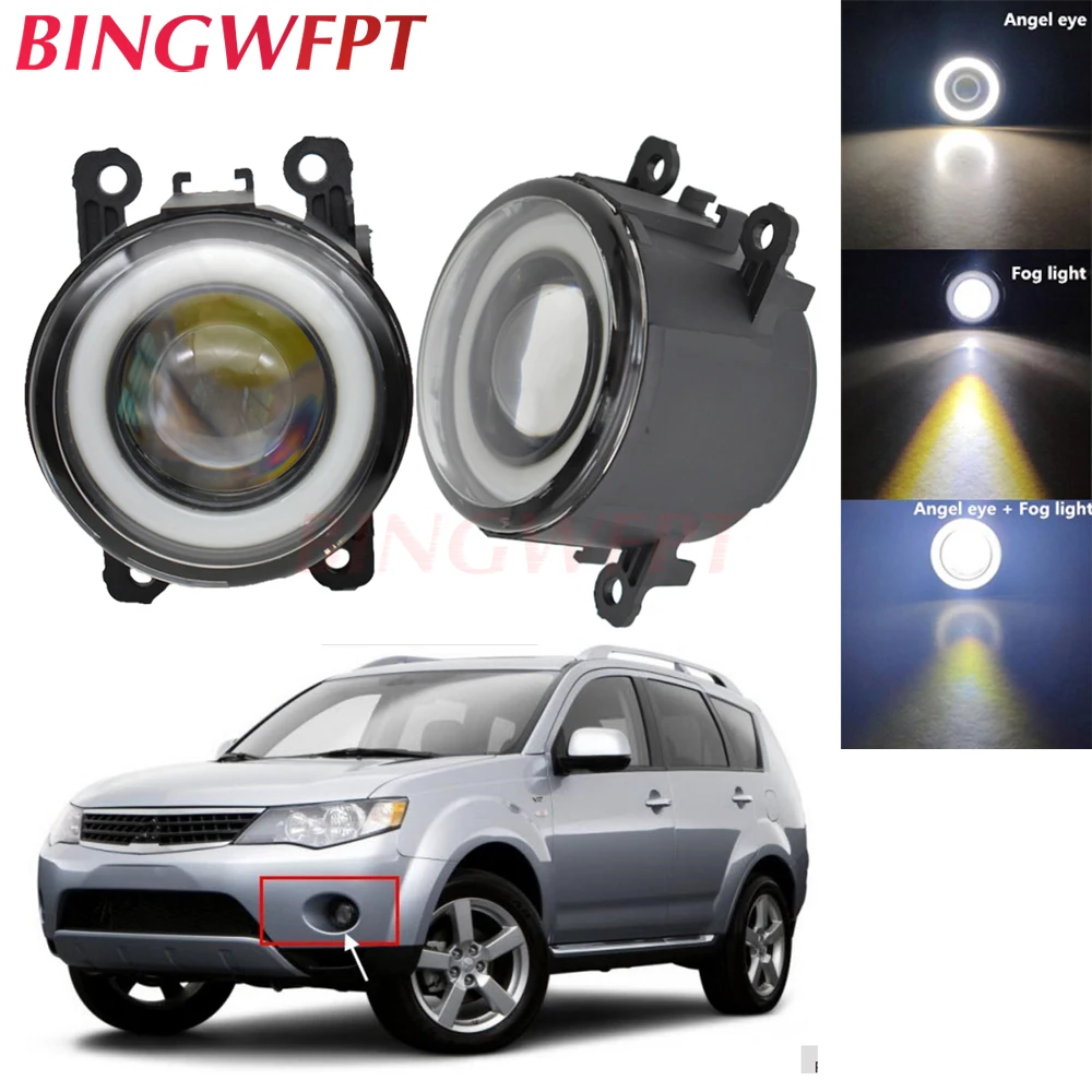

2pcs NEW Car styling Angel Eyes front bumper LED fog Lights with len For Mitsubishi Outlander XL 2007-2013