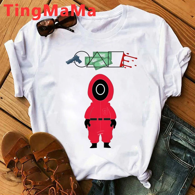 Korean TV Squid Game T Shirt Men Kawaii Cartoon Summer Tops 456 Graphic Tees Unisex Harajuku Fashion Korean Style T-shirt Male 69269