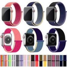 nylon strap For Apple Watch band 44mm 40mm sport loop iwatch bands 5 42mm 38mm for apple watch 4 3 2 breathable nylon watchband