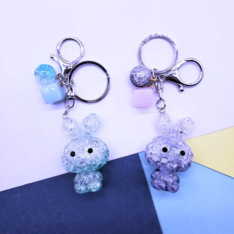 Хрустальный взрыв трещин кролик брелок лето кристалл милый кролик креативная сумка с подвесками украшения BZ