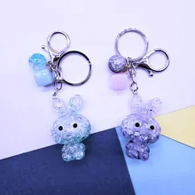 Хрустальный взрыв трещин кролик брелок лето кристалл милый кролик креативная сумка с подвесками украшения BZ