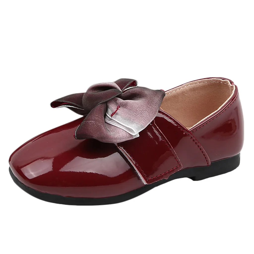Новинка; модные туфли для девочек с мягкой подошвой в британском стиле; туфли для принцесс на плоской подошве; коллекция года; детская обувь; обувь для детей;# E20 - Цвет: Красный