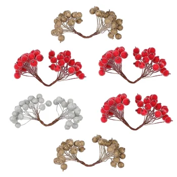 

6pcs Artificial Plant Durable Delicate Useful Mini Christmas Decorations for Festival Home Party