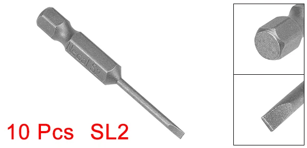 10pcs 50mm SL2 Uxcell 5/10 шт. 50/65/75/100/150 мм Длина 1/" Шестигранным хвостовиком T6/SL2.5-6/Y3/U4-5/PH2 магнитные отвертки S2 сплав Сталь - Цвет: 10pcs 50mm SL2