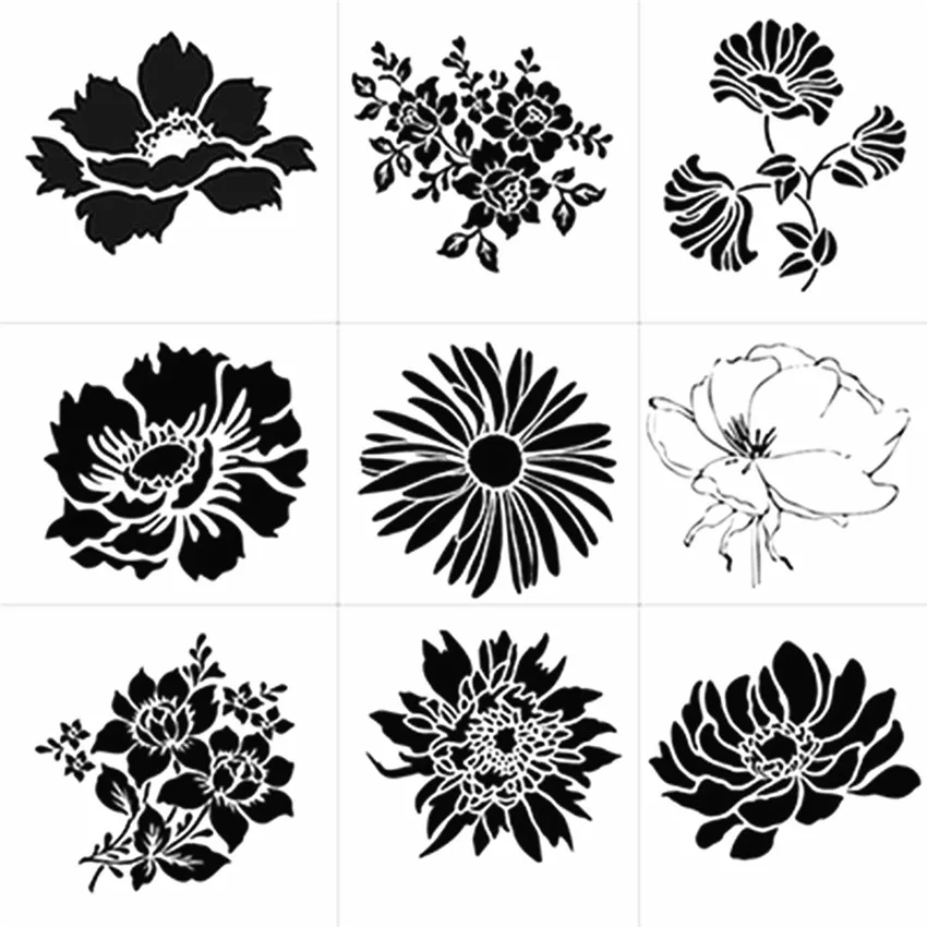 14.1x13cmx9PCS крышка templat трафареты для скрапбукинга спрей Пластиковая форма Щит DIY