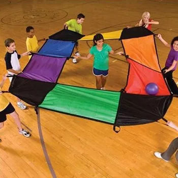 

Road WZFQ Multi-Function Multi-Person Throwing Umbrella Cooperation Rainbow Umbrella Kindergarten Sensory Training Equipment