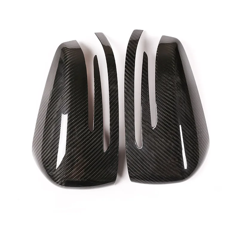 Carbon Fiber Настоящее углеродное волокно для Mercedes Benz W204 A W176 E W212 E W207 GLA X156 CLA W117 CLS W218 боковое зеркало заднего вида крышка наклейки - Название цвета: Carbon Fiber