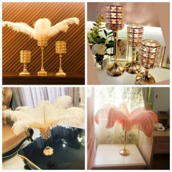 

1pc Exquisite Nordic Candlestick Ornaments Gold Crystal Candlestick Table Candle Holders for Home Christmas Wedding Decor Gifts