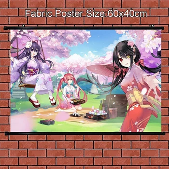 

Anime Poster Date A Live Tokisaki Kurumi Otaku Wall Scroll Painting Art Prints Home Room Decoration 60*40