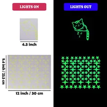 1 Набор светится в темноте игрушки флуоресцентные звезды круглый стикер s зеленый светящийся ПВХ Переключатель стикер