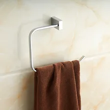 Vidric Серебряный минималистичный держатель для полотенец для ванной комнаты медное кольцо для полотенец металлический кулон