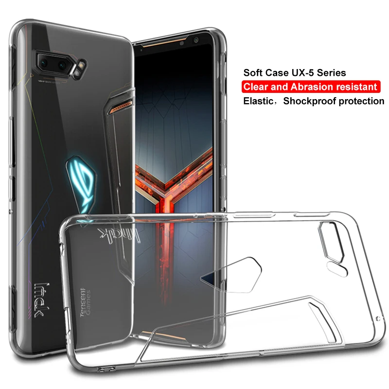 Imak Прозрачный чехол из ТПУ для Asus ROG Phone II Phone 2, мягкий силиконовый чехол, задняя крышка, толщина 1,3 мм, защита