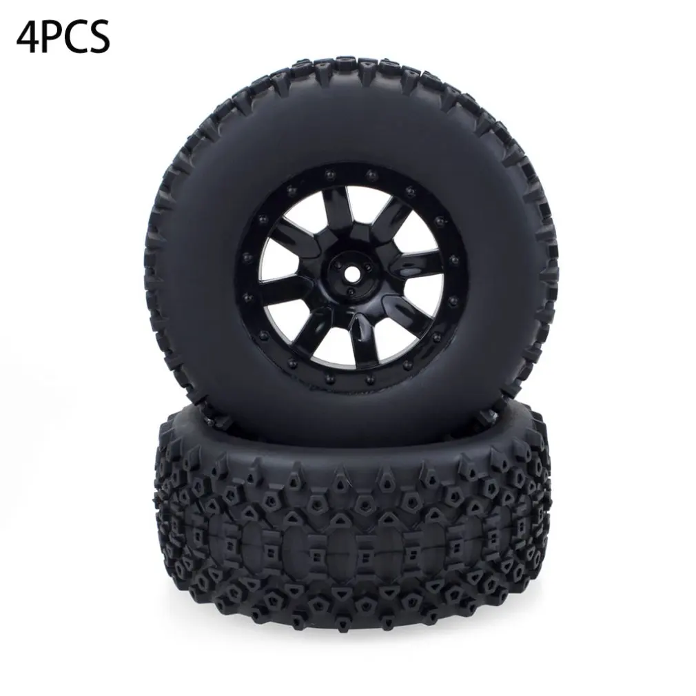 

4PCS Louise Bead-Lock Short Course Truck Tire 12MM HEX FOR Fit 1:10 1/10 TRAXXAS SLASH VKAR 10SC HPI Auto Accessories