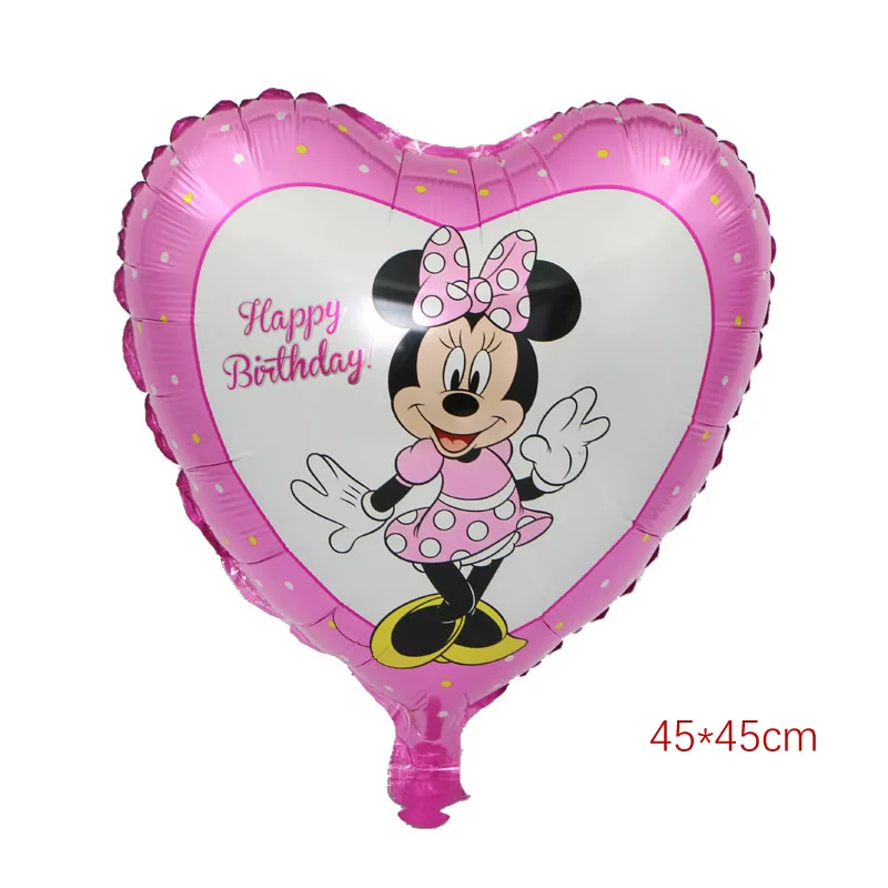 mini heart 1pc Воздушный шар шарик изображением Микки для День рождения поставки Юбилей вечерние пижамы с рисунками для детей вечерние украшения - Цвет: mini heart 1pc
