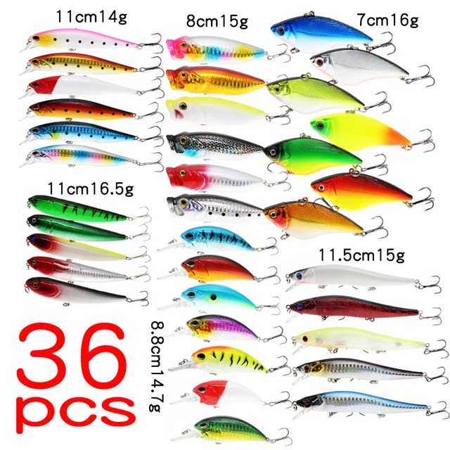 Fishing Lure Kits Crankbait Minnow Popper Vib 14-16g Bass - AliExpress