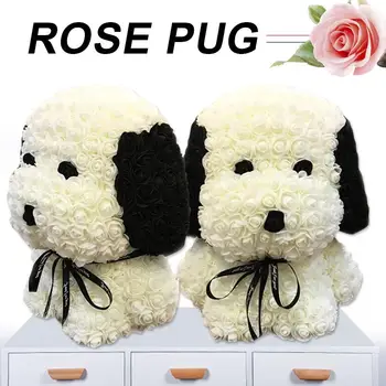 

Rose Dog PE Simulated Lovely Romantic Gift Dog Dolls Artificial Rose Girlfriend Decorations Wedding Love Valentine'S Day