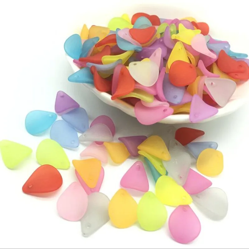 

Popualr Colorful Acrylic Fun/Teardrop Shape Loose Beads Jewelry Findings for hair accessory/ DIY 12x15mm 100 pieces y1161