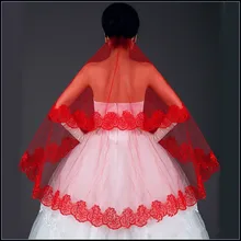 Фата невесты, белая аппликация, тюль, красное шампанское, 1,5 м, Veu De Noiva, Длинная свадебная фата, свадебные аксессуары, кружевная Фата для невесты