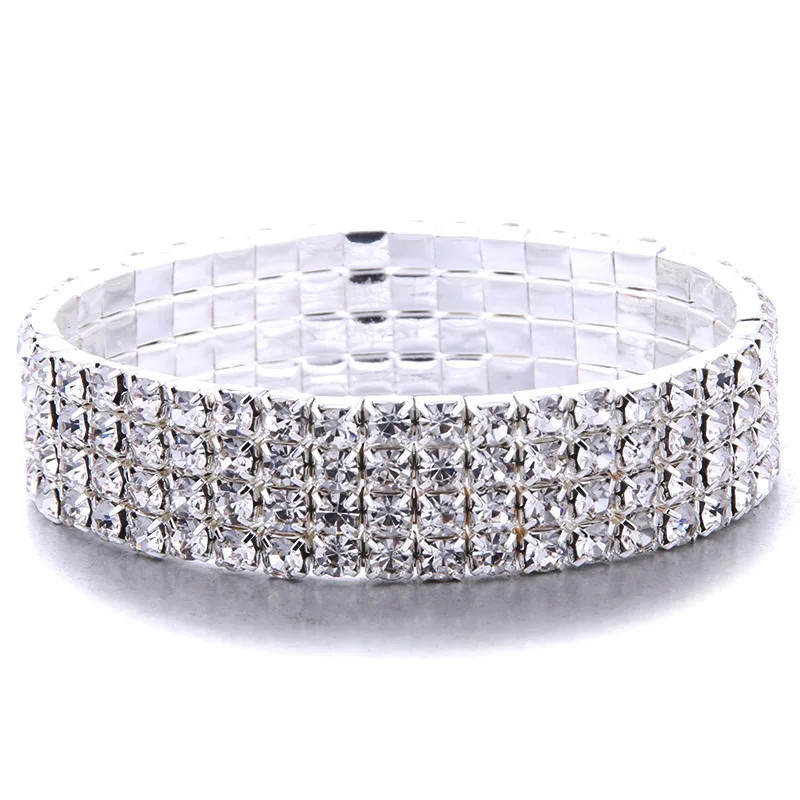 

2019 New Beautiful crystal bracelet For Men Women Fashion elasticity Bracelets Crystal rhinestone Cuff Bangle Wristband Bracelet
