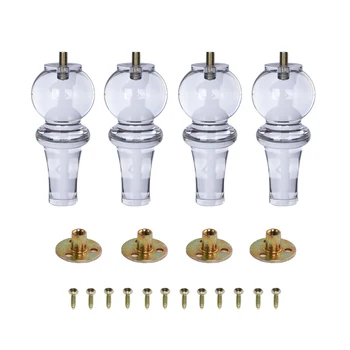 

1/2/4pcs Heavy Duty Modern Acrylic Furniture Legs Sets, As Replacement For Sofa Couch Bench Table Cabinet Bed and TV Stand Legs