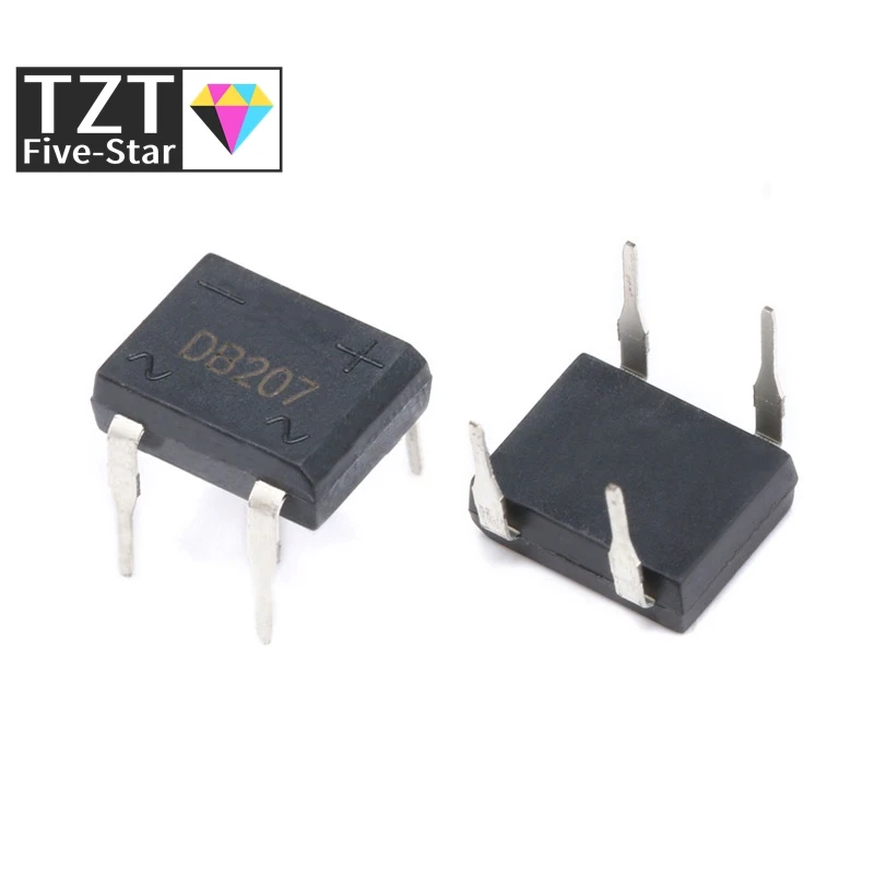 10pcs/lot diode bridge retifica DB207 DIP-4 DB207S DIP4 2A 1000V power diode rectifier 1000v electronic components diode bridge rectifier electronic component rectifier diodes electrical rectifier diodes electrical diodes electrical component