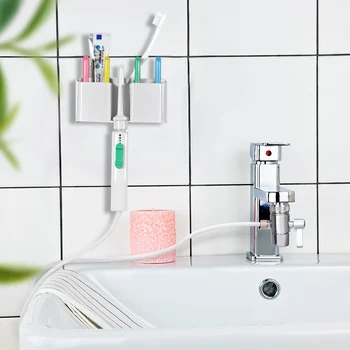 

Hot 6pcs Tips Water Dental Flosser Switch Faucet Oral Irrigator Water Jet Floss Pick Implement Irrigation Tooth Cleaner SPA