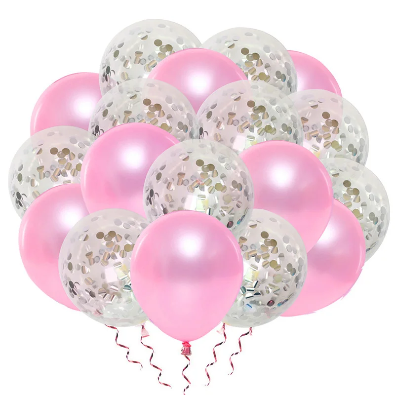 Серебристый, голубой, 32 дюйма количество Фольга воздушные шары День рождения украшения Пижама для детей и взрослых, мальчиков и девочек 1st на возраст 2, 3, 4, 5, 6, 16, 18 лет, 21 25 30 40 50 60 ко дню рождения - Цвет: 20pcs silver pink