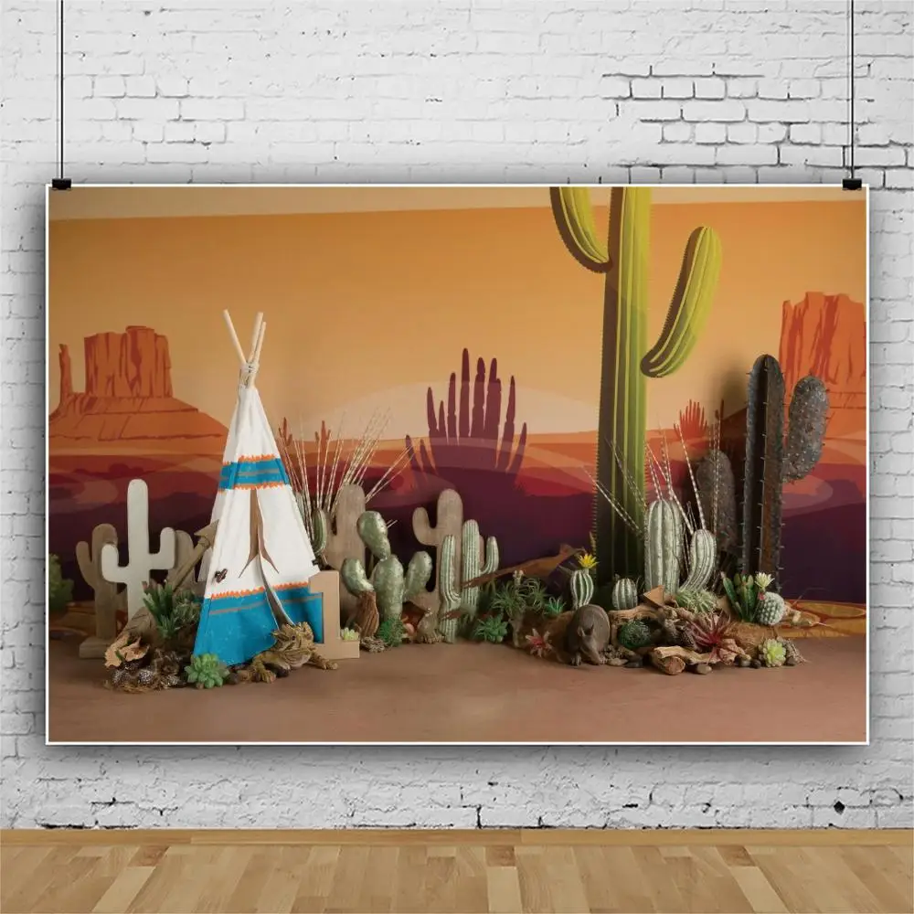 Cactus Wild West Cowboy Birthday Personalized Banner Party Decoration