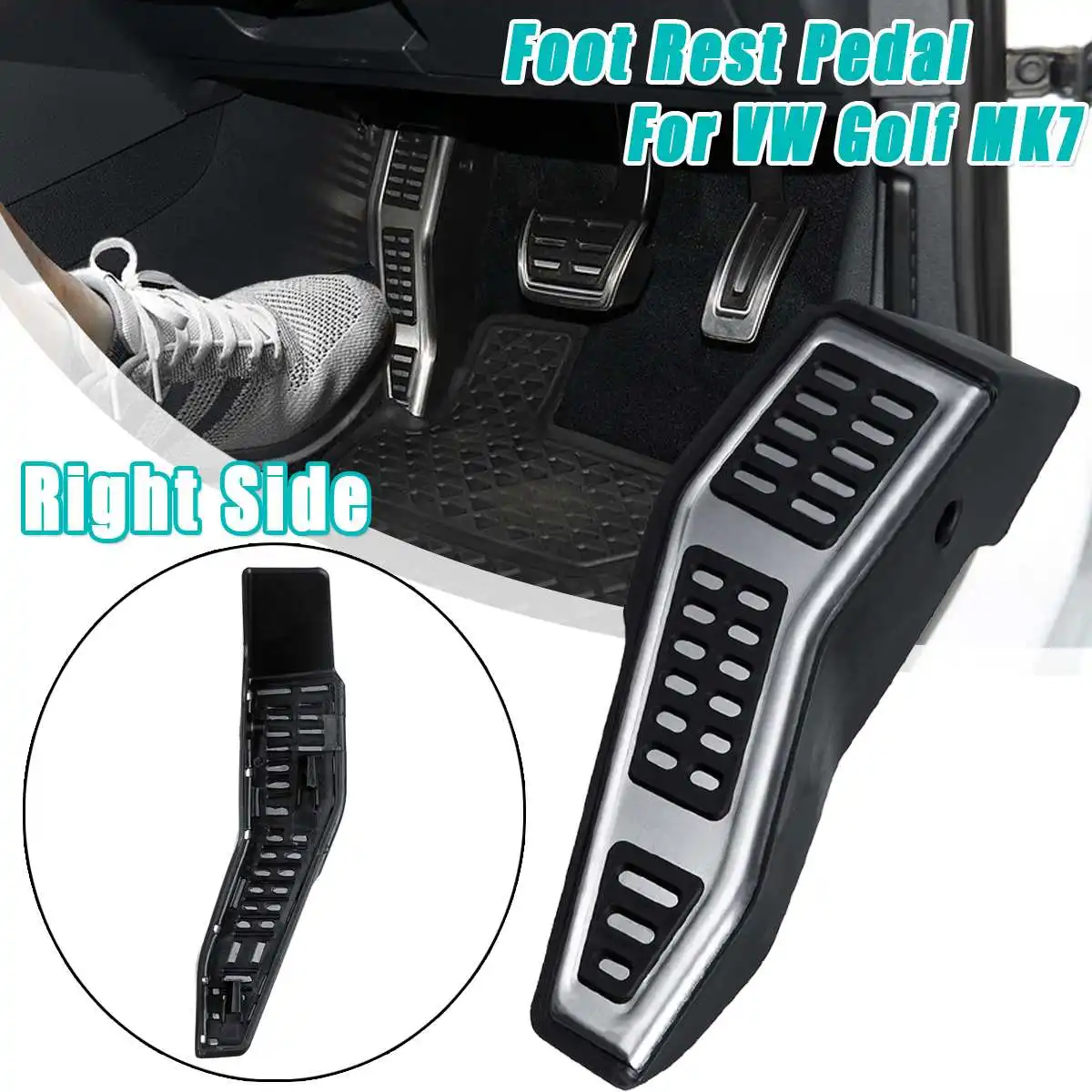 RHD Stainless steel footrest Brake gas pedals Car pedal Cover For VW