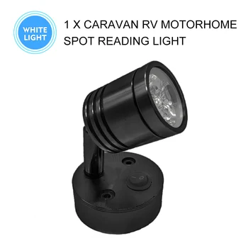 

Rotatable 12V 3W LED Spotlight 300LM Reading Light Caravan Boat Interior Lamp RV Camper Accessories For Car Bus Van Lorry