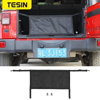 

TESIN Car Rear Trunk Cargo Luggage Mesh Block Bezel Net Universal for Jeep Wrangler JK JL 2007-2020 Car Accessories