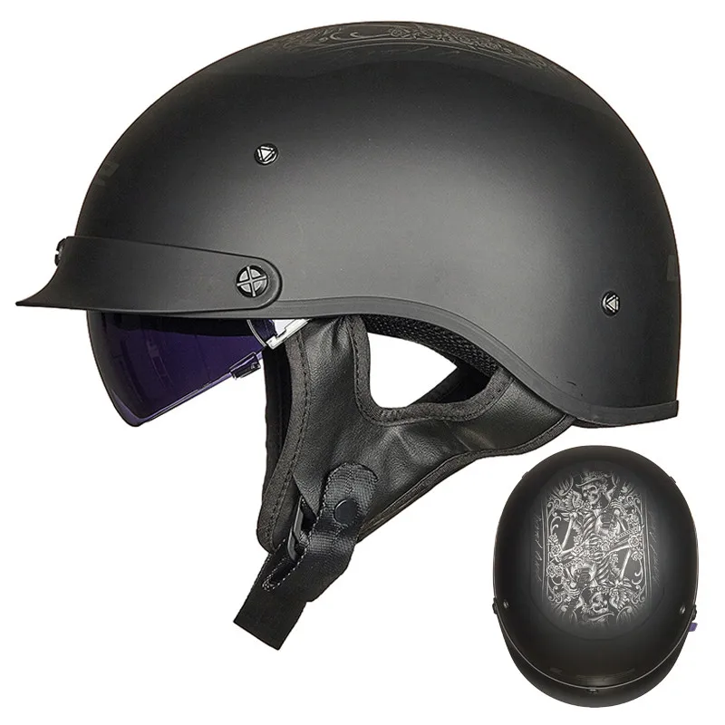 LS2 OF526 Open Face Motorcycle Helmet Retro Half Vintage Scooter With Inner Lens And Peak Man Woman Capacete Moto | Автомобили и