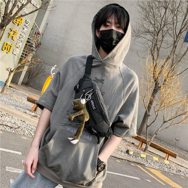 Japanese Sports Shoulder Chest Bag Men's Super Sacoche Homme Bag Crossbody  Bags Side Bag For Men