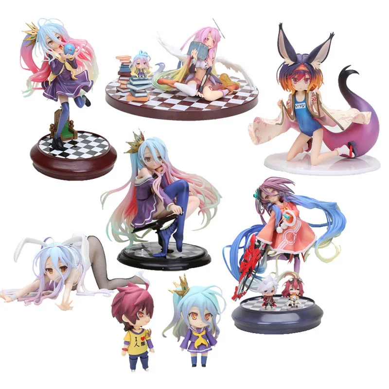 

9 style 1PC Anime Life No Game No Life Shiro Nendoroid Shiro 653# Game Of Life Painted Scale Pvc Action Figure Character Model