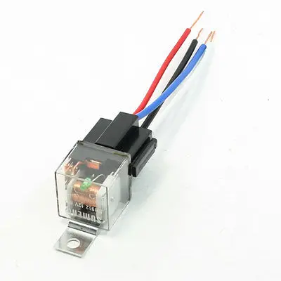 

DC12V 80A 4P Female Socket 4 Wires Green Indicator N/C SPST Car Relay 10 PCS