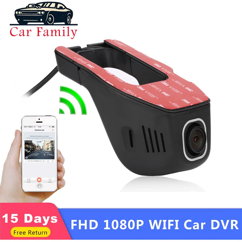 Full HD 1080P видео рекордер скрытый Автомобильный видеорегистратор wifi dvr Автомобильная камера 170 градусов Поддержка приложения управление тире камера ночного видения видеорегистратор