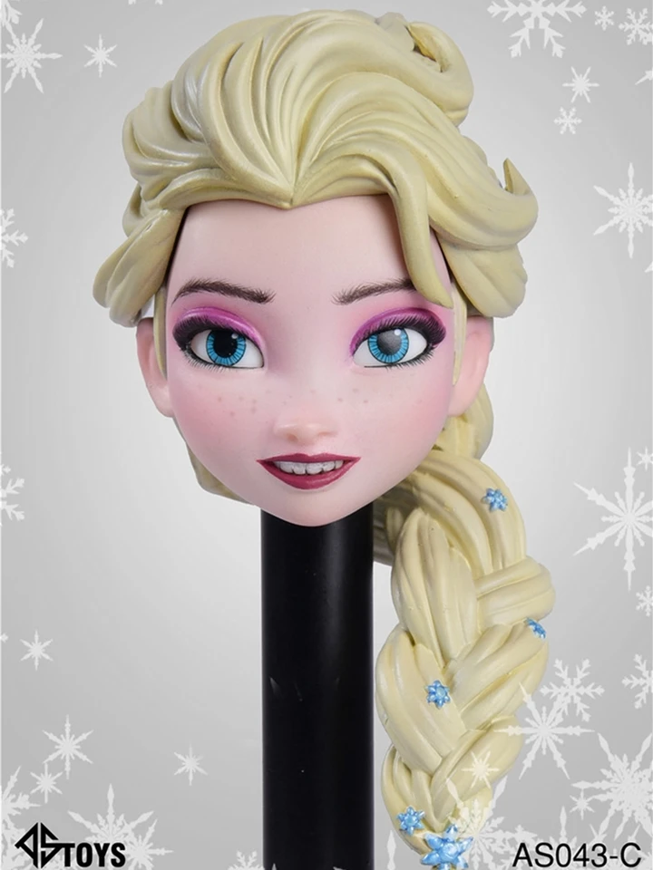 Astoys 1 6 As043c Rolling Eyes Elsa Head Sculpt Model Pvc Head Model Anime Girl Head Carving Toys Action Toy Figures Aliexpress