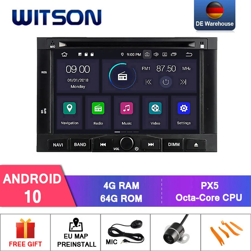 WITSON Android  12 CAR DVD RADIO GPS for PEUGEOT 3008 5008 2009 2010 2011 Carplay Multimedia Stereo Auto Audio Navigation