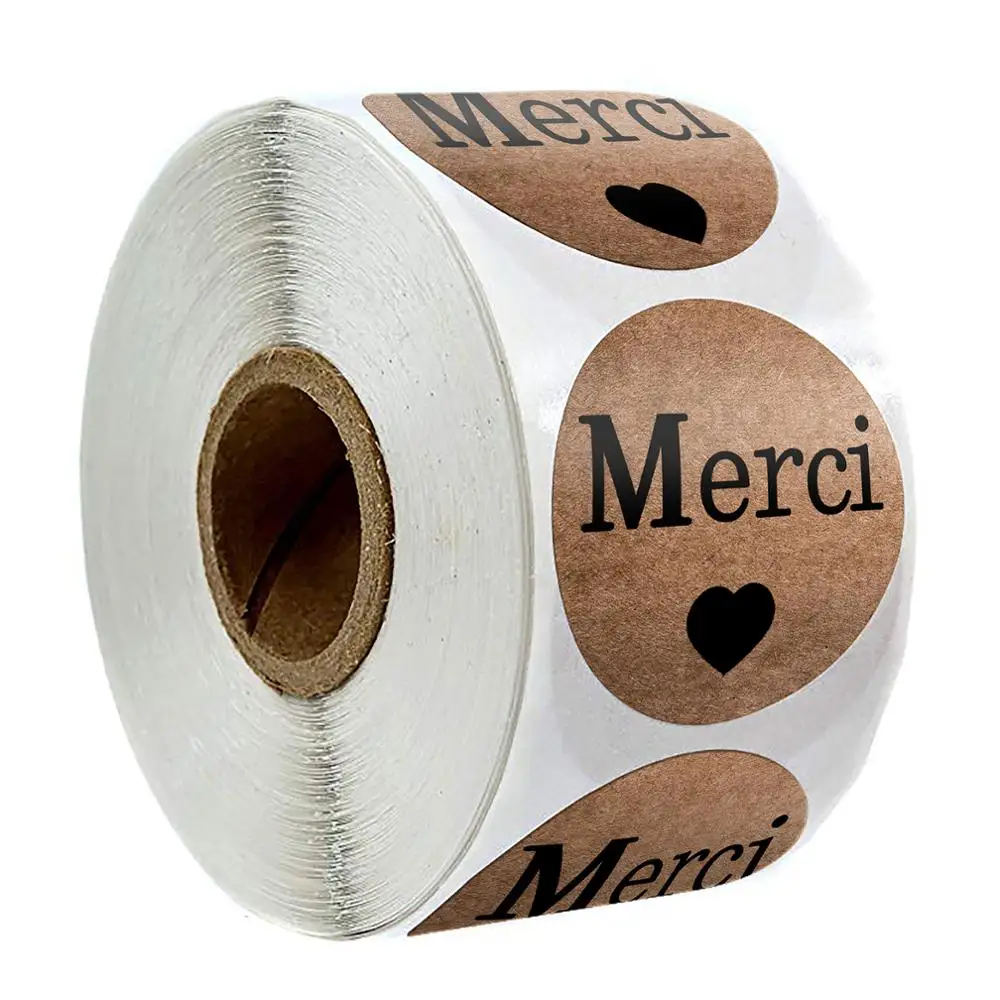 120PCS Hand Made with Love Paper LabelsSticker Seal Stickers forGiftPackaging SZ