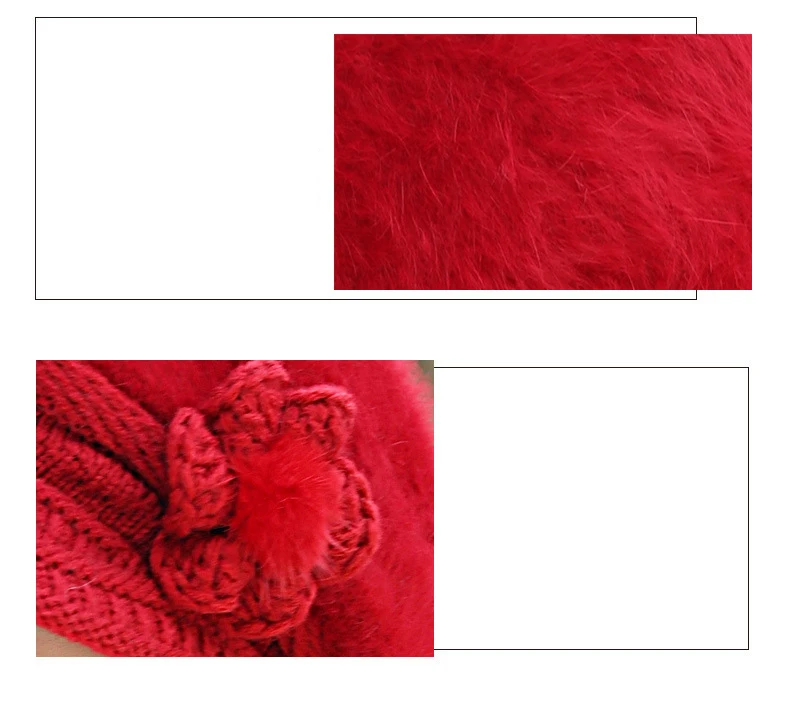 [DINGDNSHOW] New Skullies Beanies Hat Wool Bowknot Bonnet Hat Warm Knitted Winter Cap Women Hat